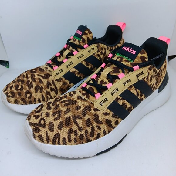 Adidas Child Leopard Racer TR21 Shoes US 7.0 FLOOR SAMPLE SNEAKERS - Picture 1 of 9